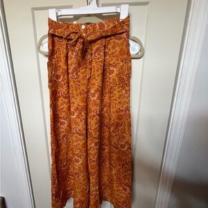 Patrons of Peace Orange Flowy Festival Pants
